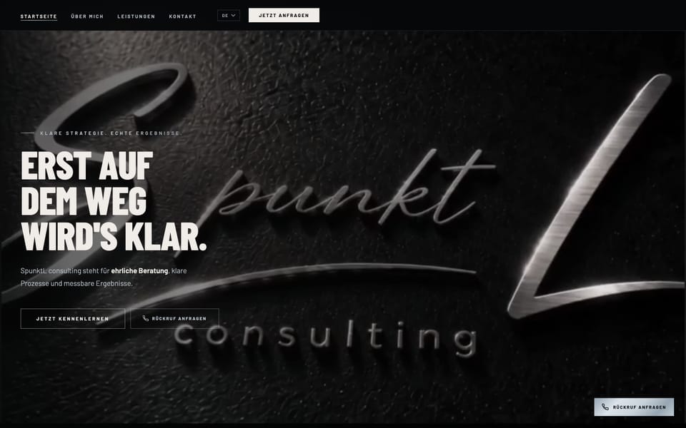 Screenshot der Website S Punkt L Consulting